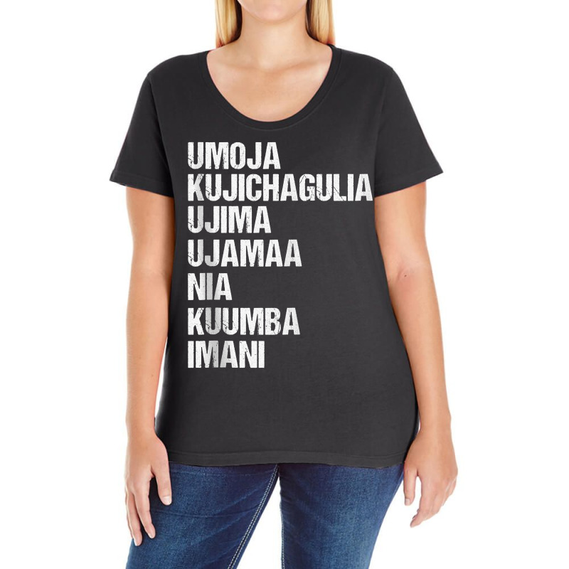 Kwanzaa Seven Principles Tank Top Ladies Curvy T-Shirt by kadejahdomenick | Artistshot