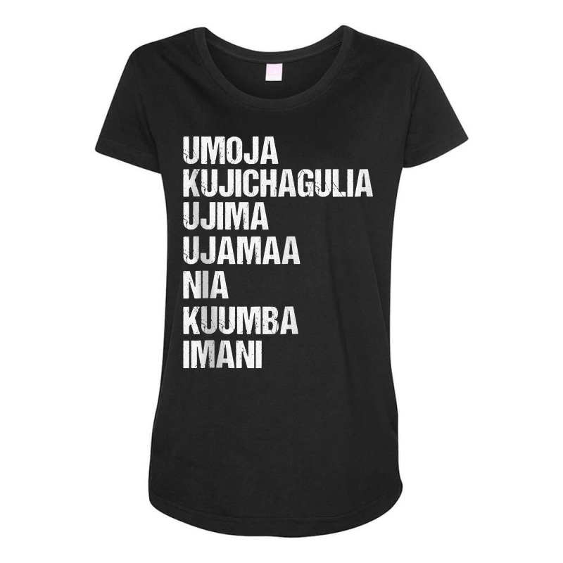 Kwanzaa Seven Principles Tank Top Maternity Scoop Neck T-shirt by kadejahdomenick | Artistshot