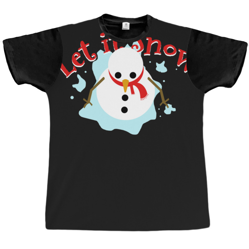 Let It Snow Winter Christmas Winter Snowman Graphic T-shirt by AcostaLopezJuan | Artistshot