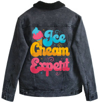 Funny Ice Cream Expert Unisex Sherpa-lined Denim Jacket | Artistshot