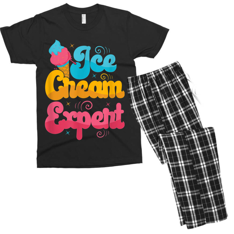 Funny Ice Cream Expert Men's T-shirt Pajama Set | Artistshot