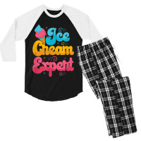 Funny Ice Cream Expert Men's 3/4 Sleeve Pajama Set | Artistshot