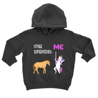 Supervisor - Unicorn & Horse Design Toddler Hoodie | Artistshot