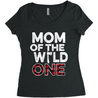 Mom Of The Wild One Lumberjack First Birthday Baby Shower Women's Triblend Scoop T-shirt | Artistshot