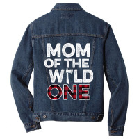 Mom Of The Wild One Lumberjack First Birthday Baby Shower Men Denim Jacket | Artistshot