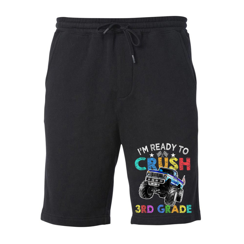 Funny I'm Ready To Crush 3rd Grade Monster Truck Back To Sch Fleece Short | Artistshot