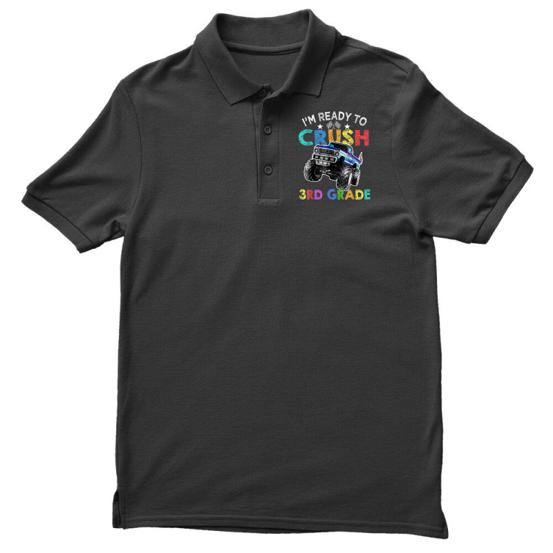 Funny I'm Ready To Crush 3rd Grade Monster Truck Back To Sch Men's Polo Shirt | Artistshot