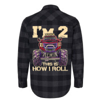 Funny Kids Monster Truck 2nd Birthday Party  Gift Flannel Shirt | Artistshot