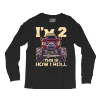 Funny Kids Monster Truck 2nd Birthday Party  Gift Long Sleeve Shirts | Artistshot