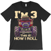 Funny Kids Monster Truck 3rd Birthday Party  Gift T-shirt | Artistshot