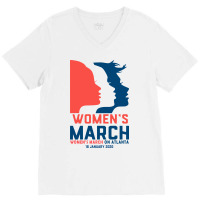 Women's March 2020 Atlanta 2 V-neck Tee | Artistshot