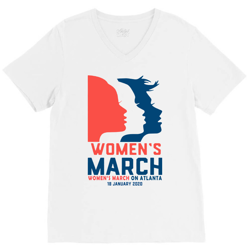 Women's March 2020 Atlanta 2 V-neck Tee | Artistshot