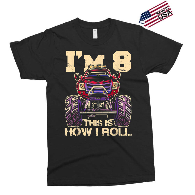 Funny Kids Monster Truck 8th Birthday Party  Gift Exclusive T-shirt | Artistshot