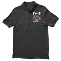 Funny Kids Monster Truck 8th Birthday Party  Gift Men's Polo Shirt | Artistshot
