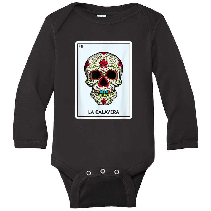 La Calavera Lottery Gift The Skull Card Mexican Lottery Long Sleeve Baby Bodysuit by StevenThomasHobert | Artistshot