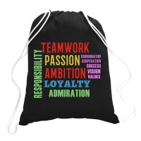 Teamwork Word Cloud Drawstring Bags | Artistshot