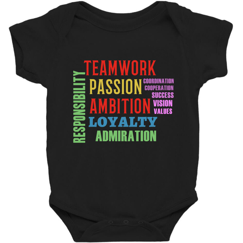 Teamwork Word Cloud Baby Bodysuit | Artistshot