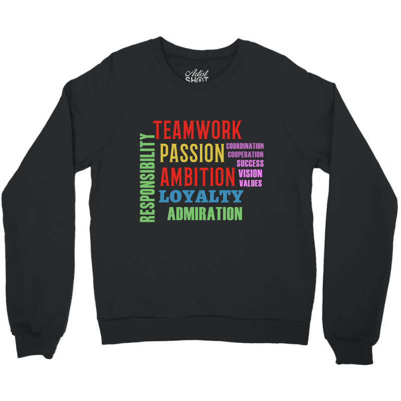 Teamwork Word Cloud Crewneck Sweatshirt | Artistshot