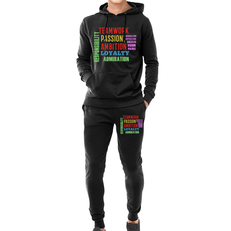 Teamwork Word Cloud Hoodie & Jogger Set | Artistshot