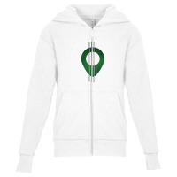 Distressed Plectrum 4 String Bass Guitar - Eadg Bass Player Youth Zipper Hoodie | Artistshot