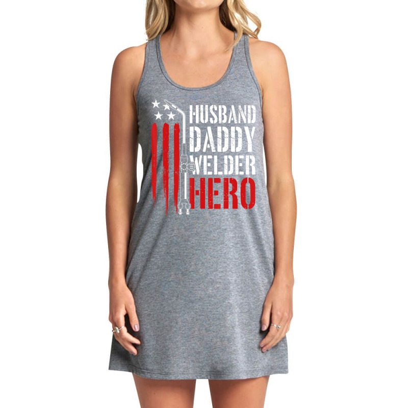 Proud Welding Husband Daddy Welder Hero Weld Father's Day Tank Dress by fenderbendable | Artistshot