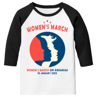 Women's March On Arkansas Youth 3/4 Sleeve | Artistshot