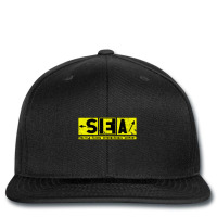 Sea Seatac Seattle Tacoma Airport Code Taxiway Sign Vintage Printed Hat | Artistshot