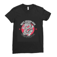 White Dragon Dojo Ladies Fitted T-shirt | Artistshot