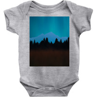 Mountain At Night Baby Bodysuit | Artistshot