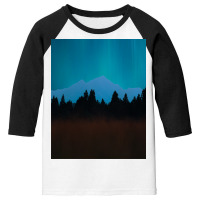 Mountain At Night Youth 3/4 Sleeve | Artistshot