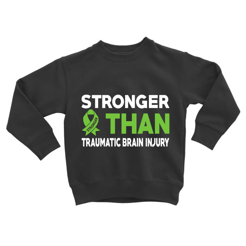 Stronger Than Traumatic Brain Injury Awareness Warrior Toddler Sweatshirt | Artistshot