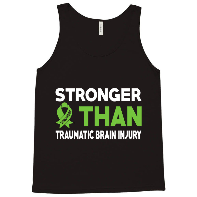 Stronger Than Traumatic Brain Injury Awareness Warrior Tank Top | Artistshot