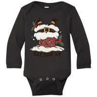 Bottom Up Chimney Santa Long Sleeve Baby Bodysuit | Artistshot