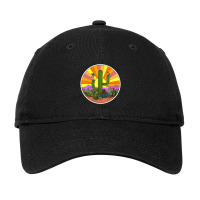 Psychedelic Hippie Cactus Desert Summer Retro Adjustable Cap | Artistshot