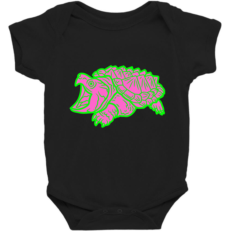 Alligator Snapping Turtle - Reptile - Wildlife - Animal Bite Baby Bodysuit | Artistshot