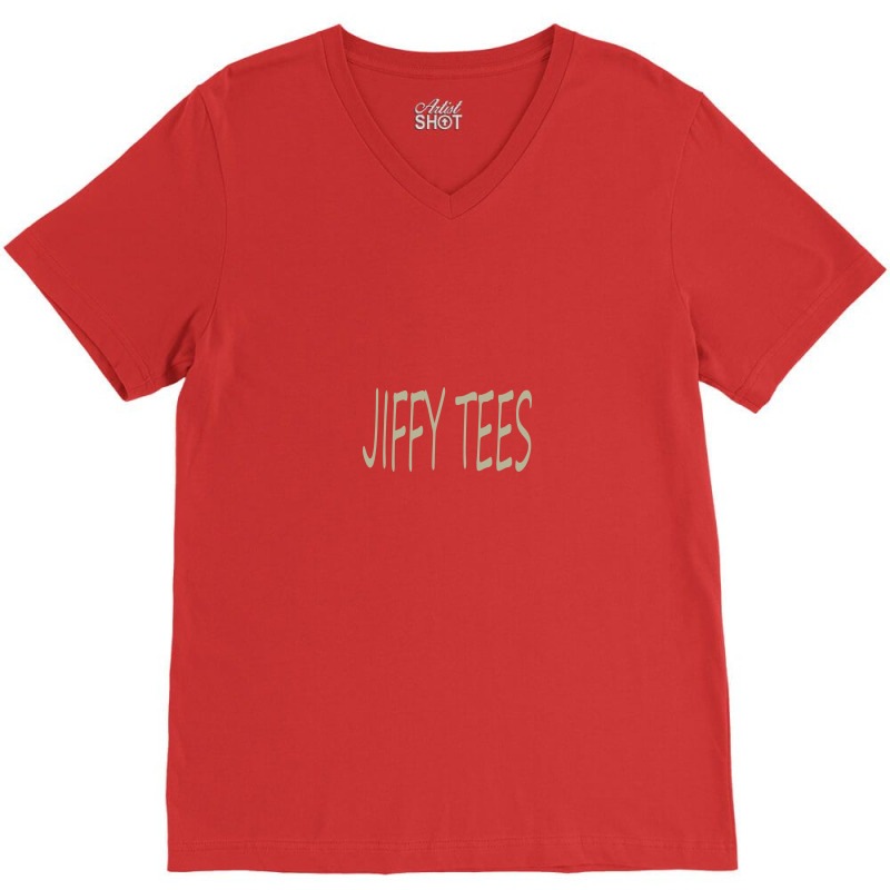 Custom Jiffy Tees V-neck Tee By Hassan 