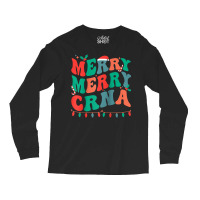 Merry Certified Registered Nurse Anesthetist Christmas Raglan Baseball Long Sleeve Shirts | Artistshot