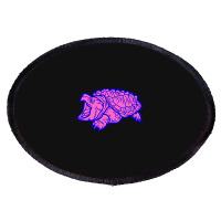 Alligator Snapping Turtle - Reptile - Wildlife - Animals Oval Patch | Artistshot