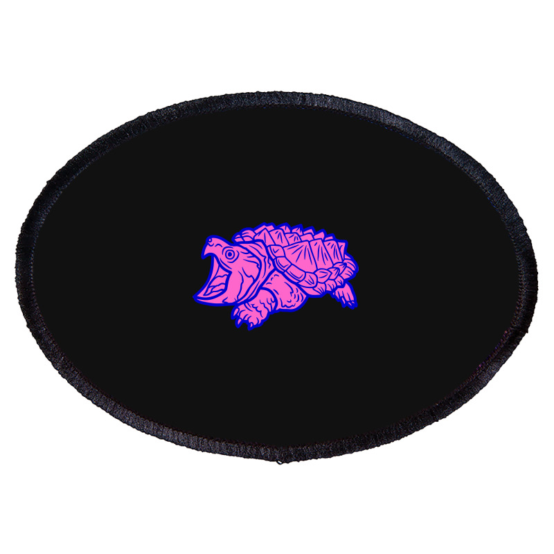 Alligator Snapping Turtle - Reptile - Wildlife - Animals Oval Patch | Artistshot