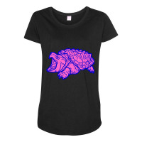 Alligator Snapping Turtle - Reptile - Wildlife - Animals Maternity Scoop Neck T-shirt | Artistshot