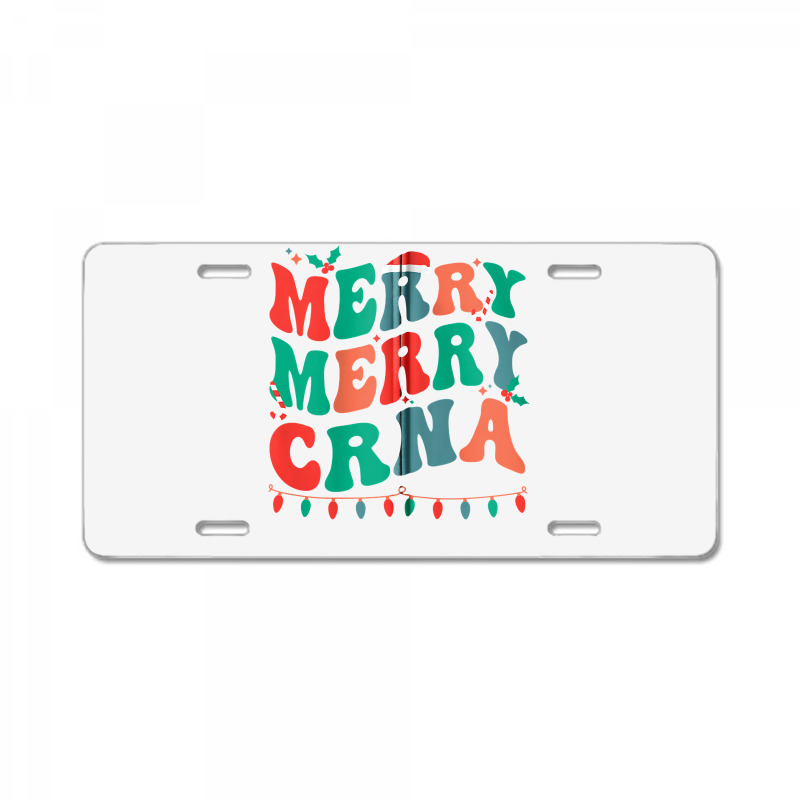 Merry Certified Registered Nurse Anesthetist Christmas Zip Hoodie License Plate | Artistshot