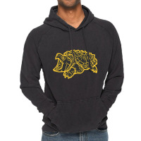 Alligator Snapping Turtle - Reptile - Wildlife - Japanese Style - Bitt Vintage Hoodie | Artistshot