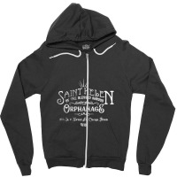 Saint Helen Orphanage - Distressed Zipper Hoodie | Artistshot