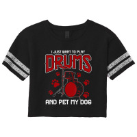 Pet Dog Drummer Drumsticks Gift Music Drums Scorecard Crop Tee | Artistshot