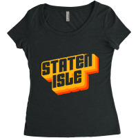 Staten Island Groovy Women's Triblend Scoop T-shirt | Artistshot