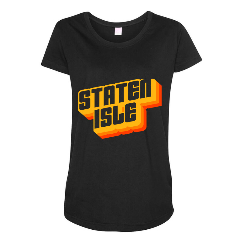 Staten Island Groovy Maternity Scoop Neck T-shirt by Jerhogen528 | Artistshot