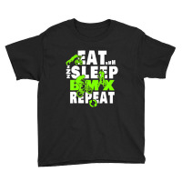 Eat Sleep Bmx Repeat Funny Bicycle Gift Motocross Youth Tee | Artistshot