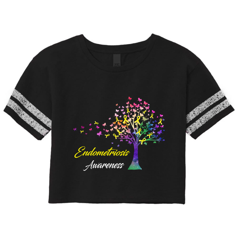 Tree Ribbons Endometriosis Awareness Support Endometriosis Warrior Gif Scorecard Crop Tee by poppyallen | Artistshot