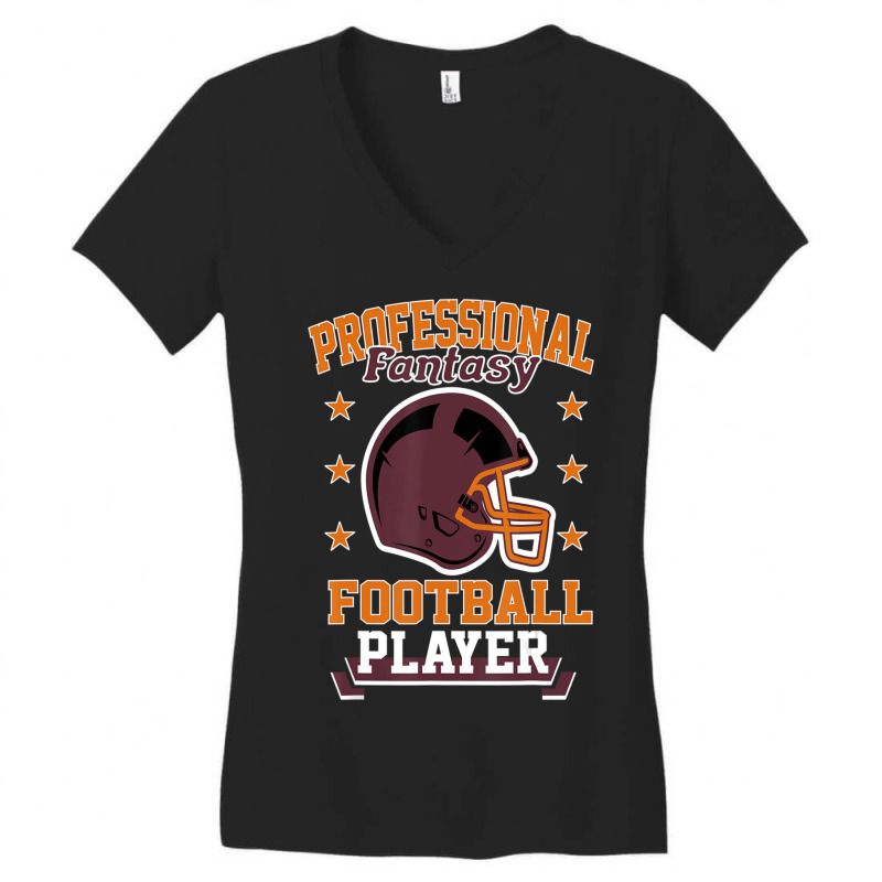 Pro Fantasy Football Player Retro Draft Party Women's V-Neck T-Shirt by yumgaugeteuda | Artistshot