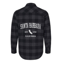 Santa Barbara California Ca Vintage Athletic Sports Flannel Shirt | Artistshot